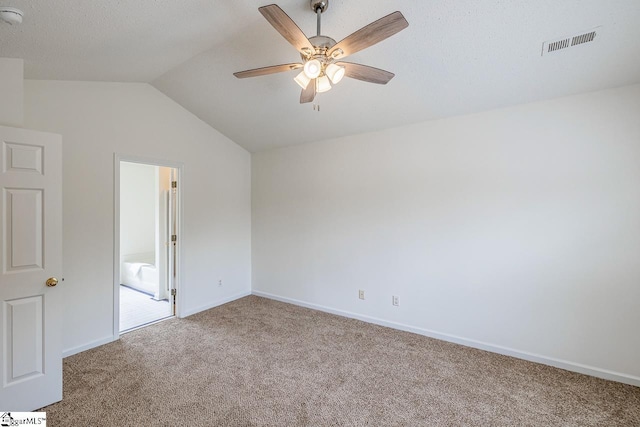 19 Hartwell Dr, Simpsonville, SC 29681 - carpeted spare room with lofted ceiling, ceiling fan, baseboards, and a smoke detector