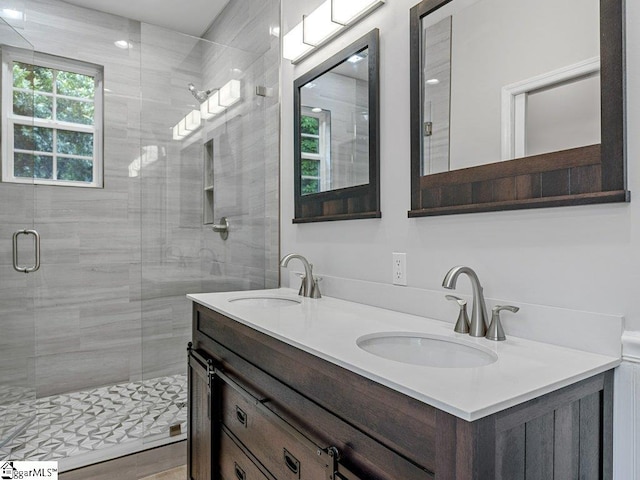 251 Saddlebrook Dr, Moore, SC 29369 - full bath featuring double vanity and a shower stall