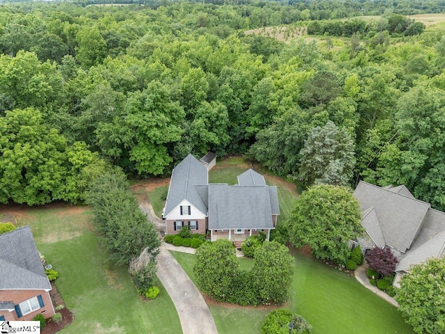 251 Saddlebrook Dr, Moore, SC 29369 - aerial view of property and surrounding area featuring a forest