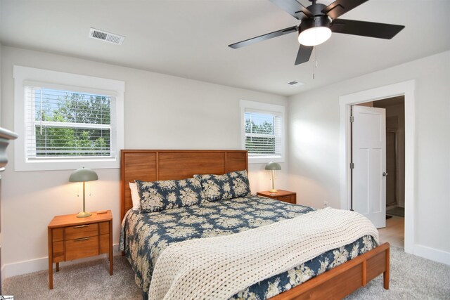 105 Boren Way, Greenville, SC 29607 - bedroom with light carpet, baseboards, and a ceiling fan