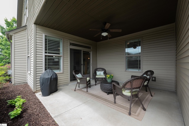 26 Bradstock Dr, Greer, SC 29650 - view of patio / terrace featuring ceiling fan and grilling area