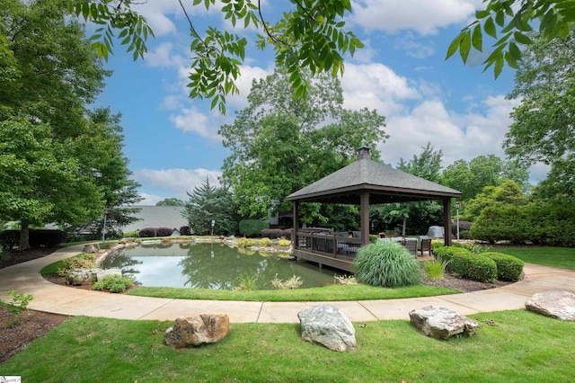 26 Bradstock Dr, Greer, SC 29650 - view of property's community with a gazebo and a lawn