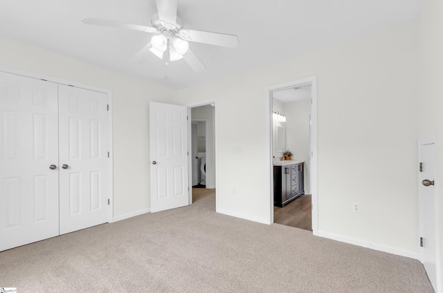 376 Woodsberry Shoals Dr, Duncan, SC 29334 - unfurnished bedroom featuring carpet flooring, baseboards, a closet, and ceiling fan