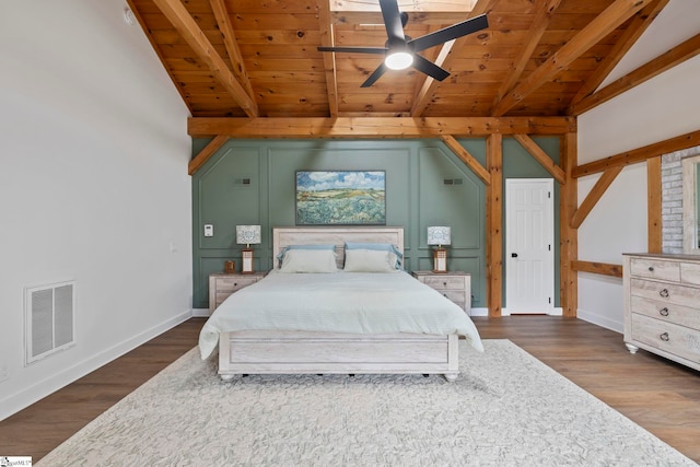 868 Old Hundred Rd, Pelzer, SC 29669 - bedroom featuring wooden ceiling, wood finished floors, and baseboards