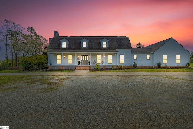 868 Old Hundred Rd, Pelzer, SC 29669 - view of front of home with a porch and a chimney