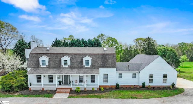 868 Old Hundred Rd, Pelzer, SC 29669 - dutch colonial with a porch, a chimney, roof with shingles, and crawl space