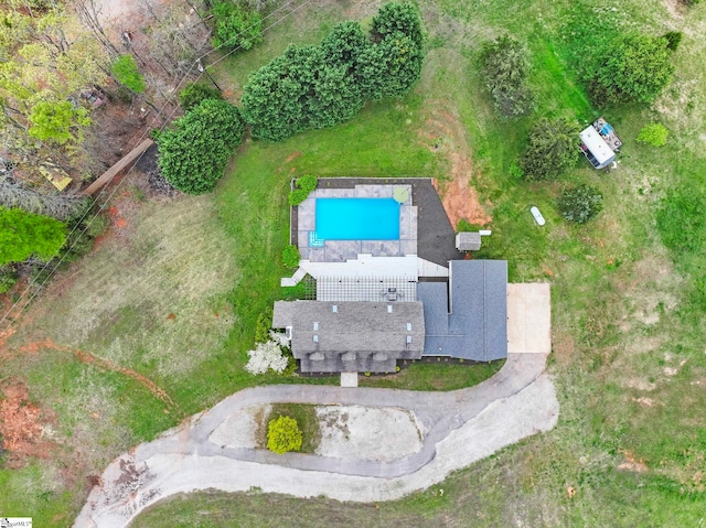 868 Old Hundred Rd, Pelzer, SC 29669 - view from above of property featuring a pool area
