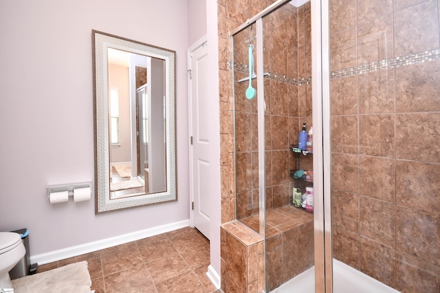 41 Irvington Dr, Greer, SC 29650 - full bathroom with a shower stall, toilet, and baseboards