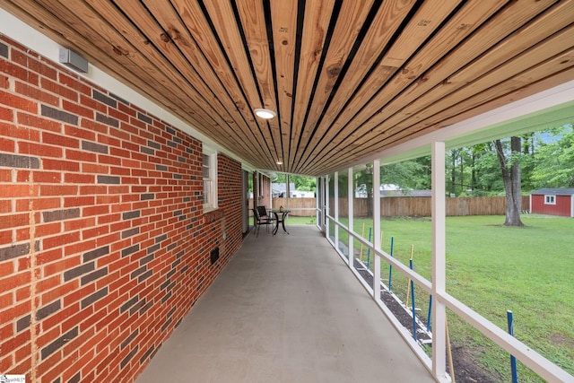 502 Hunts Bridge Rd, Greenville, SC 29617 - view of patio featuring an outbuilding