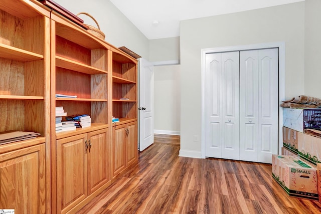 104 Penrith Ct, Simpsonville, SC 29681 - unfurnished bedroom with wood finished floors, a closet, and baseboards