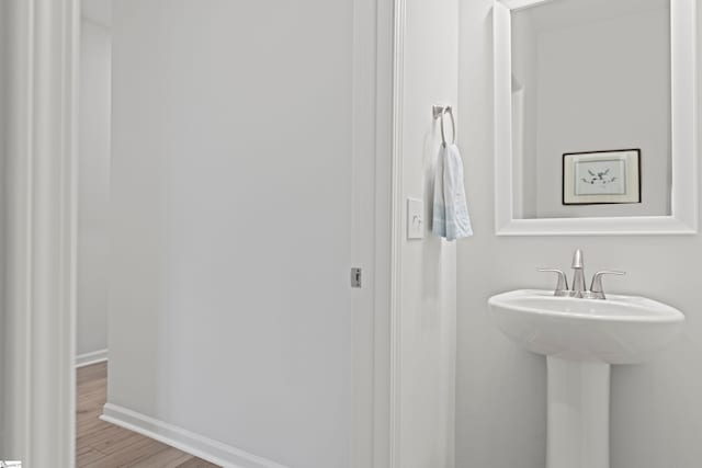 603 Betony Way, Greenville, SC 29607 - bathroom with wood finished floors and baseboards