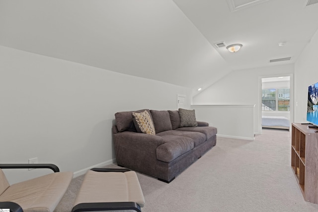 603 Betony Way, Greenville, SC 29607 - living room with vaulted ceiling, light carpet, and baseboards