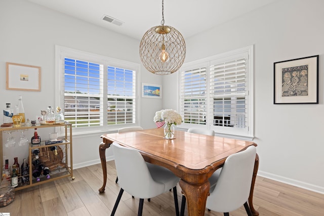 603 Betony Way, Greenville, SC 29607 - dining space with healthy amount of natural light, baseboards, and light wood finished floors