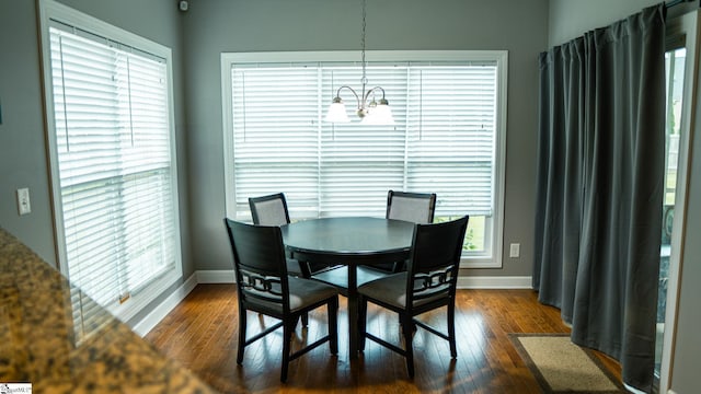 140 Belgian Blue Way, Fountain Inn, SC 29644 - dining area with baseboards and dark wood-style floors