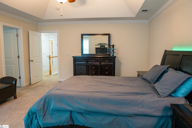 140 Belgian Blue Way, Fountain Inn, SC 29644 - bedroom with a raised ceiling, carpet, crown molding, and ceiling fan