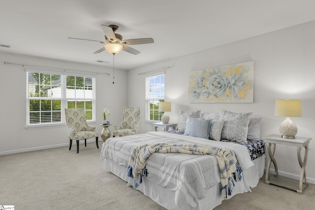 202 Walla Walla Ct, Greenville, SC 29607 - bedroom with baseboards, carpet, and ceiling fan