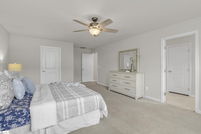 202 Walla Walla Ct, Greenville, SC 29607 - bedroom featuring light colored carpet, baseboards, and ceiling fan