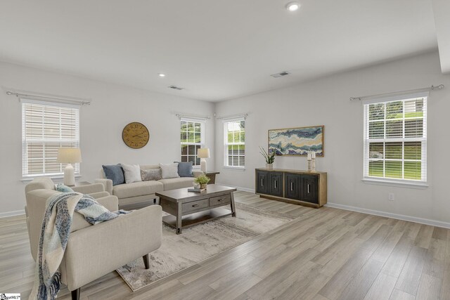 202 Walla Walla Ct, Greenville, SC 29607 - living area with light wood finished floors, recessed lighting, and baseboards