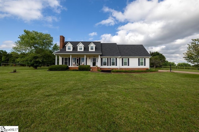 450 Hammett Store Rd, Lyman, SC 29365 - cape cod-style house with covered porch and a chimney