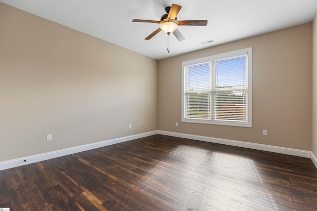 121 Floyd Meadow Dr, Inman, SC 29349 - empty room with baseboards, dark wood finished floors, and a ceiling fan