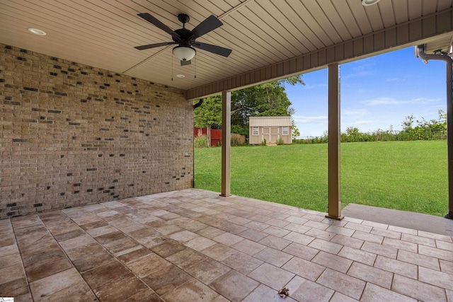 121 Floyd Meadow Dr, Inman, SC 29349 - view of patio with ceiling fan