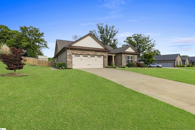 121 Floyd Meadow Dr, Inman, SC 29349 - view of front of home with a garage, concrete driveway, and stone siding