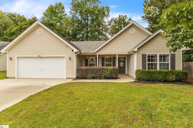 137 Mediterranean Ave, Anderson, SC 29621 - ranch-style home with an attached garage, driveway, and a porch