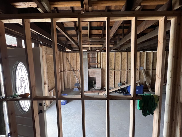 605 E Main St, Seneca, SC 29678 - miscellaneous room featuring a brick fireplace