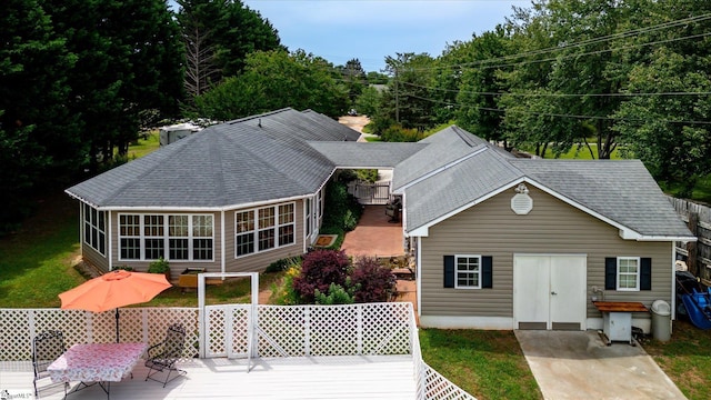 1783 Brockman Mcclimon Rd, Greer, SC 29651 - back of house featuring a deck and roof with shingles