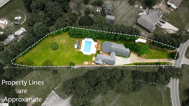 1783 Brockman Mcclimon Rd, Greer, SC 29651 - aerial view of property's location with property parcel outlined and a pool area