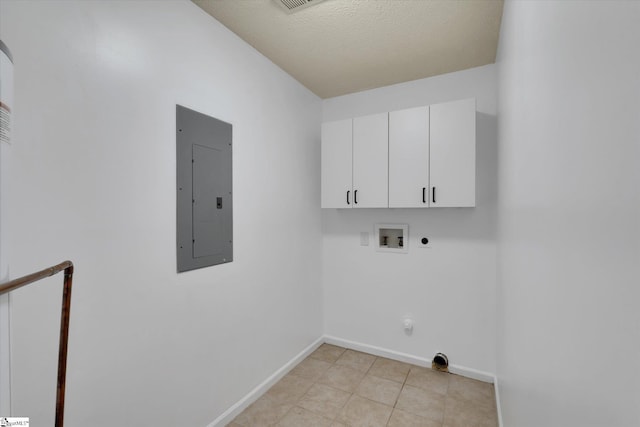 1783 Brockman Mcclimon Rd, Greer, SC 29651 - laundry room with electric panel, cabinet space, hookup for a washing machine, electric dryer hookup, and baseboards