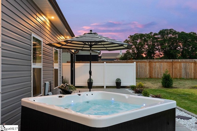 223 R C Thompson Rd, Chesnee, SC 29323 - view of patio featuring a hot tub