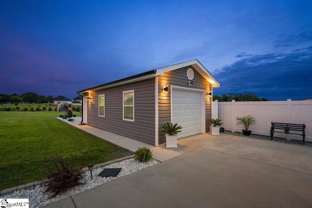 223 R C Thompson Rd, Chesnee, SC 29323 - view of side of home with an outdoor structure, a detached garage, and driveway
