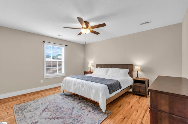 7 Slate Ln, Greer, SC 29650 - bedroom featuring light wood-type flooring, baseboards, and ceiling fan