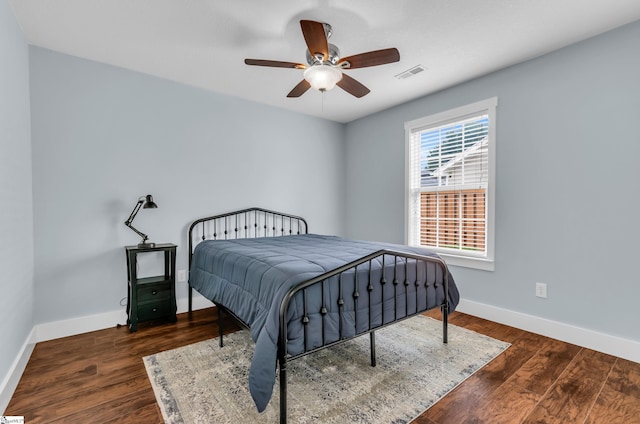 7 Slate Ln, Greer, SC 29650 - bedroom featuring baseboards, wood finished floors, and ceiling fan