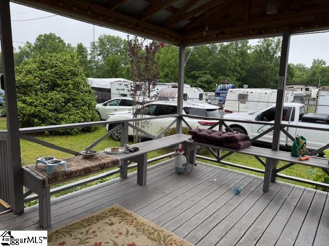 3444 Geer Hwy, Marietta, SC 29661 - view of wooden deck