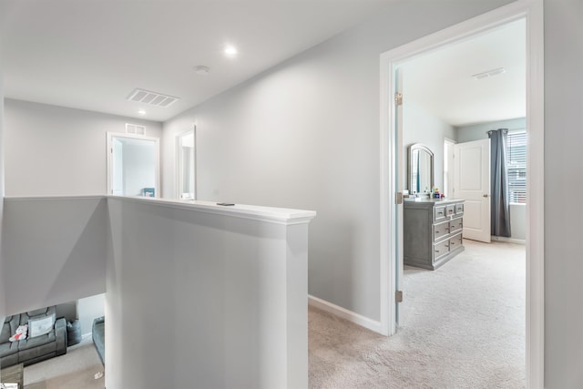 841 Speakeasy Ln, Inman, SC 29349 - corridor with light carpet, baseboards, and recessed lighting