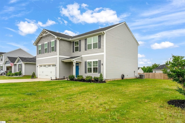 841 Speakeasy Ln, Inman, SC 29349 - view of front of house featuring driveway, an attached garage, and cooling unit