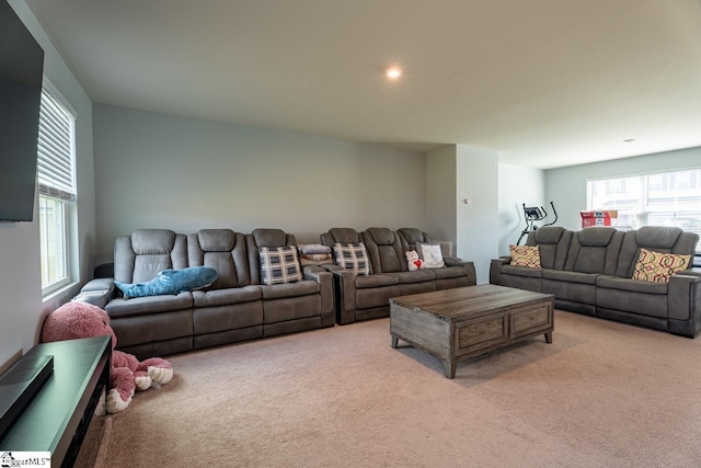 841 Speakeasy Ln, Inman, SC 29349 - carpeted living room featuring recessed lighting