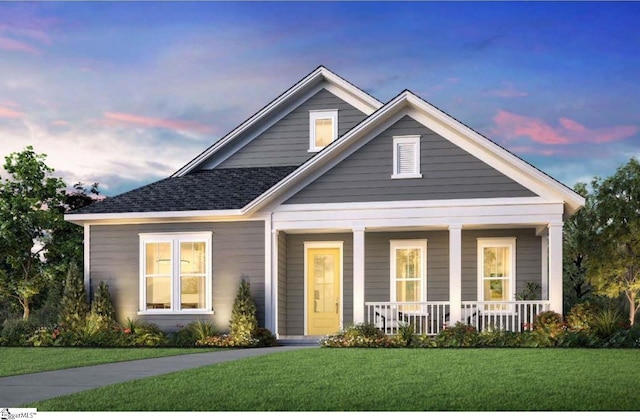 24 Tull St Lot 477Jay, Craftsman, Greer, SC 29651 - view of front of house with a yard and a porch