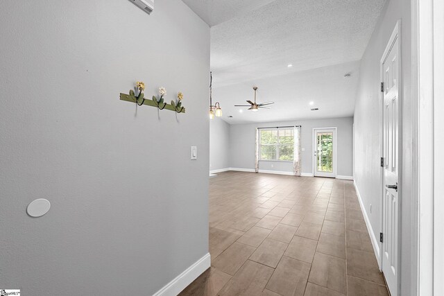 3 Alewine Ct, Taylors, SC 29687 - empty room featuring a ceiling fan, baseboards, recessed lighting, and a textured ceiling