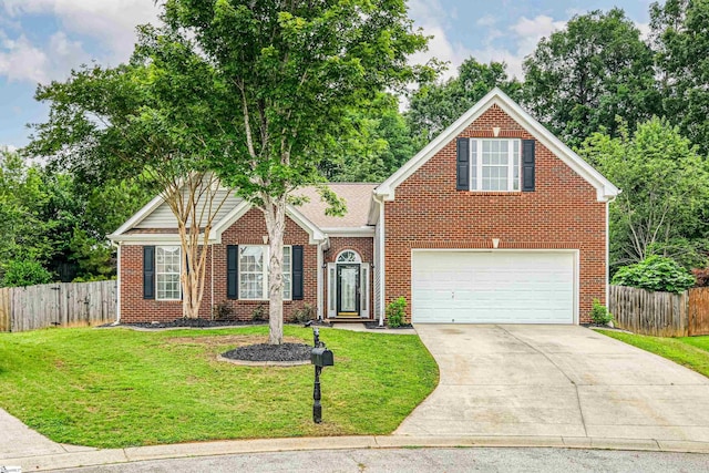 16 Glenbow Ct, Simpsonville, SC 29680 - traditional-style home with driveway, brick siding, and an attached garage