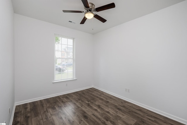 16 Glenbow Ct, Simpsonville, SC 29680 - unfurnished room with dark wood-type flooring, baseboards, and ceiling fan