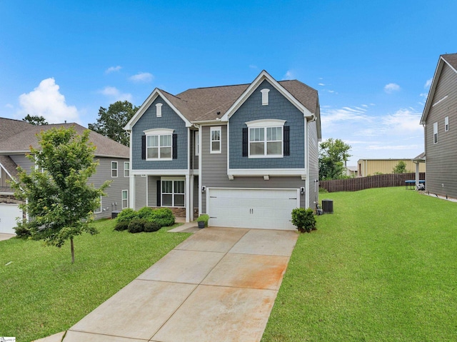 122 Rivermill Pl, Piedmont, SC 29673 - view of front facade with a garage, concrete driveway, and central AC unit