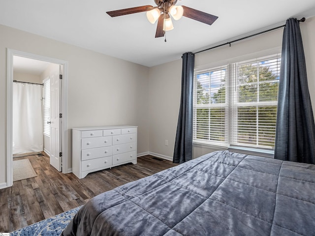 145 Hillside Cir, Easley, SC 29640 - bedroom with wood finished floors, baseboards, and ceiling fan