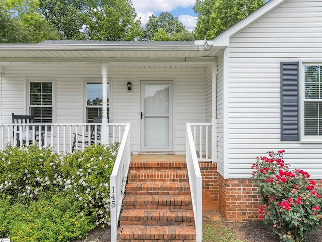 145 Hillside Cir, Easley, SC 29640 - view of exterior entry with a porch