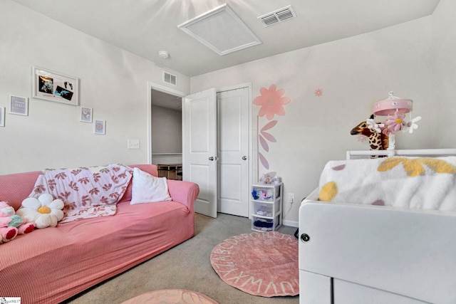 709 Bolsover Way, Woodruff, SC 29388 - bedroom featuring attic access, carpet floors, and a closet