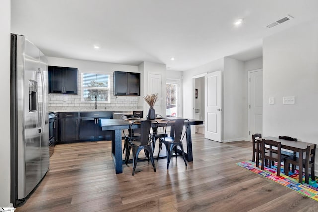 709 Bolsover Way, Woodruff, SC 29388 - dining area with light wood-style flooring, recessed lighting, and baseboards
