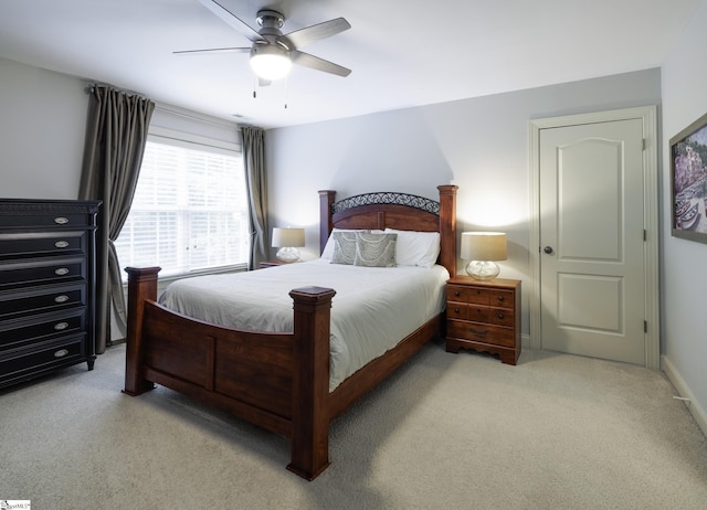 116 Legends Way, Simpsonville, SC 29681 - bedroom with light colored carpet and ceiling fan