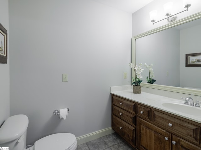116 Legends Way, Simpsonville, SC 29681 - bathroom featuring toilet, vanity, baseboards, and tile patterned flooring